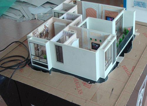 Xây dựng thương mại Mô hình kiến ​​trúc thu nhỏ với hệ thống chiếu sáng