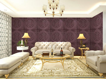 Trung Quốc Phong cách trang trí tường Da đóng tấm 3D Wall Gạch / 3D Wallpapers Eco-thân thiện