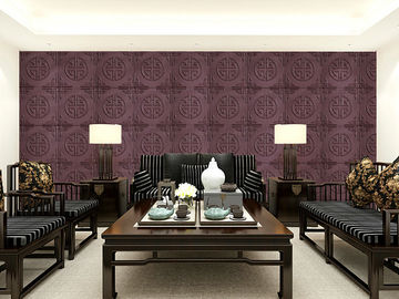 Trung Quốc Phong cách trang trí tường Da đóng tấm 3D Wall Gạch / 3D Wallpapers Eco-thân thiện