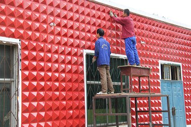 Chống cháy ngoài trời ốp 3D Textured Wall Panels Tùy Logo 3D Wall nền