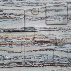 Không thấm nước chống cháy Ban 3D Marble Texture Đá ốp 3D Wall Panels