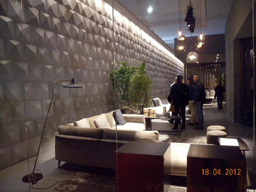 Chất liệu PVC chống thấm nước Ngoại thất 3D Wall Panels tường ngoài trời Che Stone Wall nền