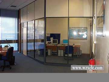 Modular Văn phòng phân vùng Với nhôm Famed, Frosted / Tempered Glass, Tường Stud