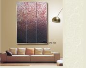 Hand Painted trang trí Glass Wall Panels Đối với sofa nền, Red Coral Theme