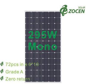 295W Tempered Glass Monocrystalline Solar Panels Với Anti - phản quang Coating